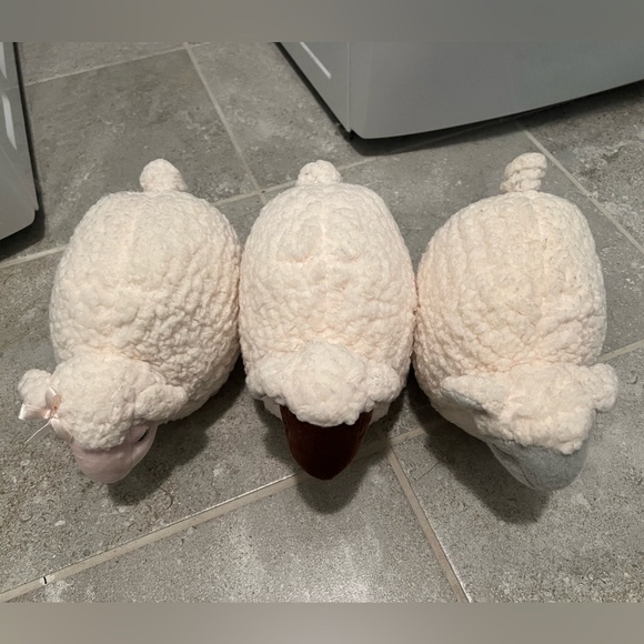 BATH BODY WORKS 8” Plush Softest Lamb Sheep Lambie Cream Gray Brown Pink Face - Picture 6 of 8